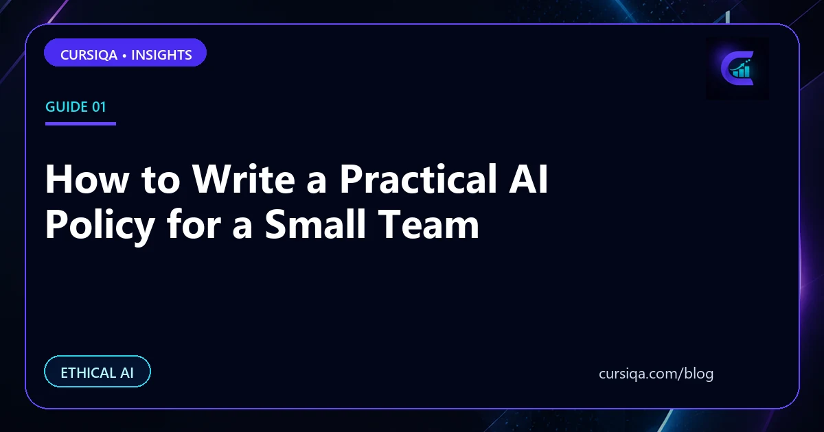 How to Write a Practical AI Policy for a Small Team