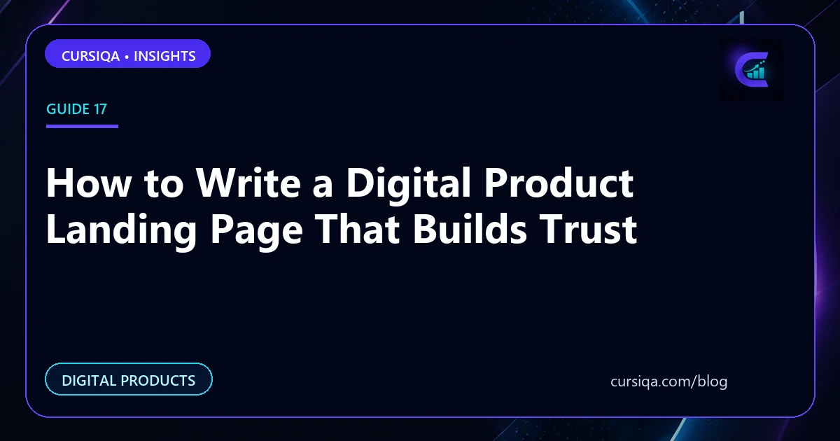 How to Write a Digital Product Landing Page That Builds Trust