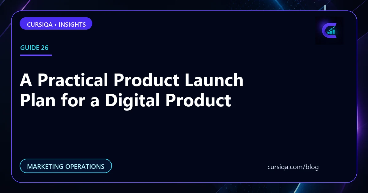 A Practical Product Launch Plan for a Digital Product
