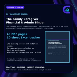 The Family Caregiver Financial & Admin Binder — managing a parent's finances
