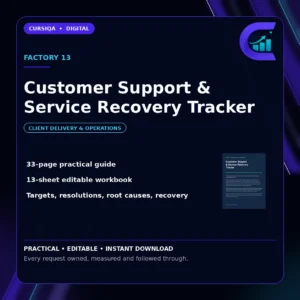 Customer Support & Service Recovery Tracker — track support requests