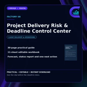 Project Delivery Risk & Deadline Control Center — project delivery risk