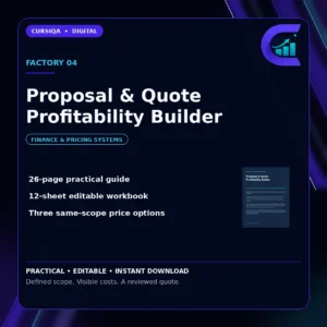 Proposal & Quote Profitability Builder — build a project quote
