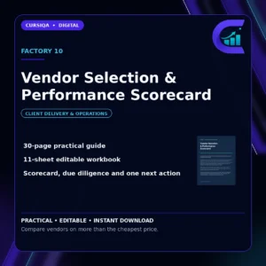 Vendor Selection & Performance Scorecard — compare vendors